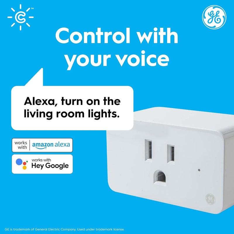 Cync GE Smart Indoor Plug, Smart Outlet Control, WiFi Outlet Plug, Matter Compatible, Works with Alexa and Google Home - Image 4